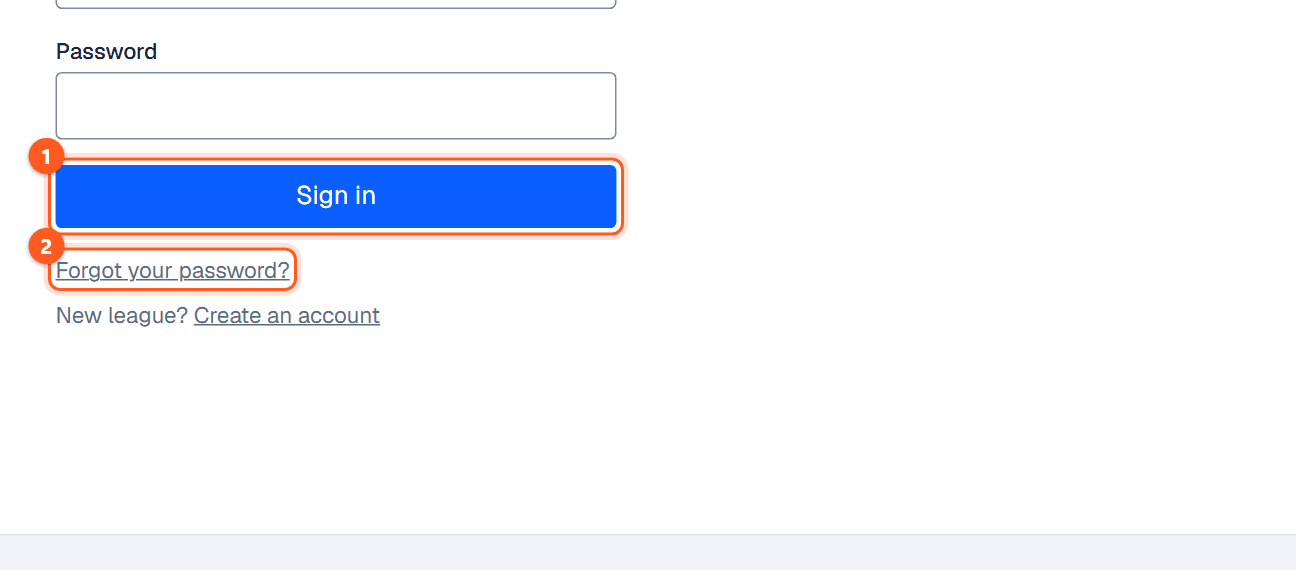 The sign-in page