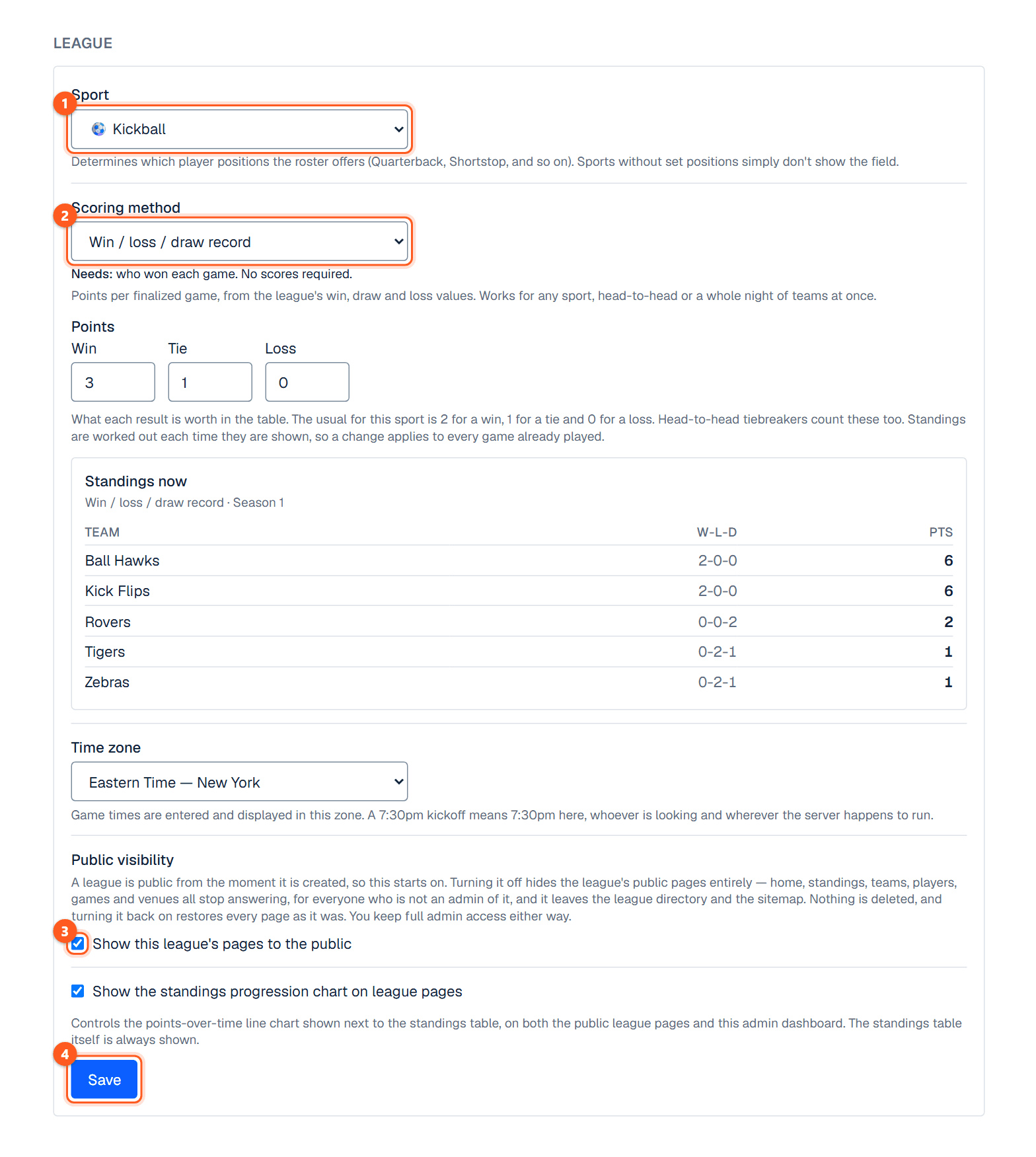 The top of the Settings screen