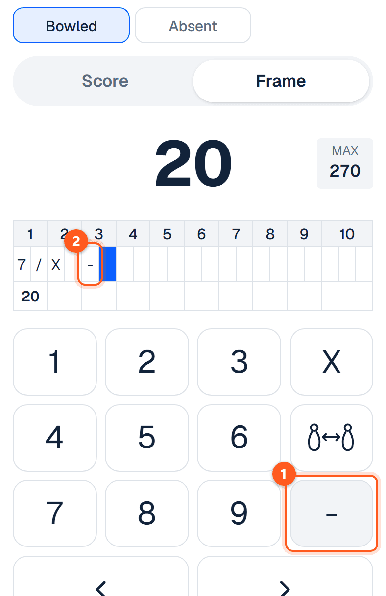 The sheet with a dash in the third frame's first box