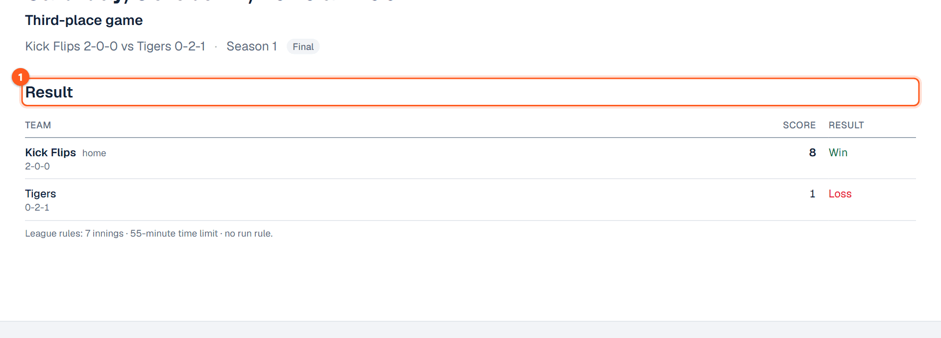 One game's public page